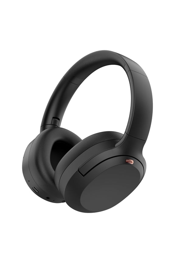 Active Noise Cancelling Headphones, -45dB Bluetooth Headphones 5.4, 50H Playtime Earbuds, Bass Boosted by 90%, Clear Call with 4 Mics, Comfort Fit Over Ear Headphones for Travel Home Office PC Black