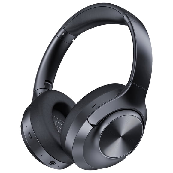 Hybrid Active Noise Cancelling Headphones -56dB with App Control, 6 EQ Modes, 100Hrs Bluetooth Headphones, Bass Boosted by 95%, Transparency/Game Mode, BT 6.0 Over Ear Headphones for Office PC