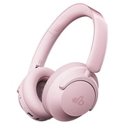 Hybrid Active Noise Cancelling Headphones, Over-Ear Bluetooth Headphone with Hi-Res Audio, 60H Playtime, Deep Bass, Transparency Mode, Foldable Comfort Ear Cups, Ideal gift for Travel Office - Pink
