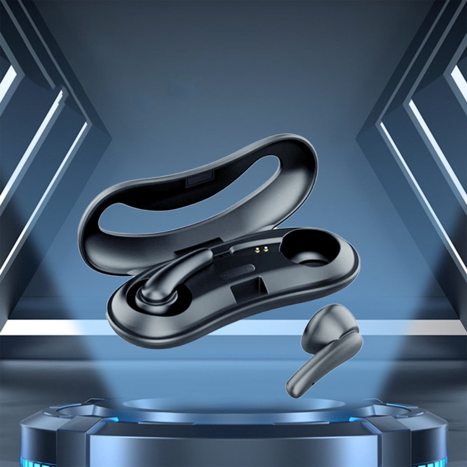 Hybrid Active Noise Cancelling Wireless Earbuds, 6 Mics ENC Clear Call, IPX8 Waterproof, in Ear Bluetooth 5.3 Headphones Stereo Bass Ear Buds 59H Playtime with LED Display 32 EQs via APP - Black