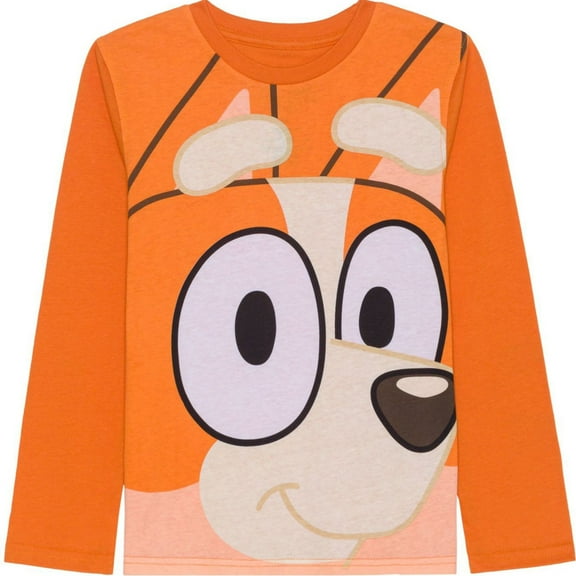 Hybrid Apparel Bingo Kids Girls Long Sleeve Shirt 2YBLY0040 Orange 2XS