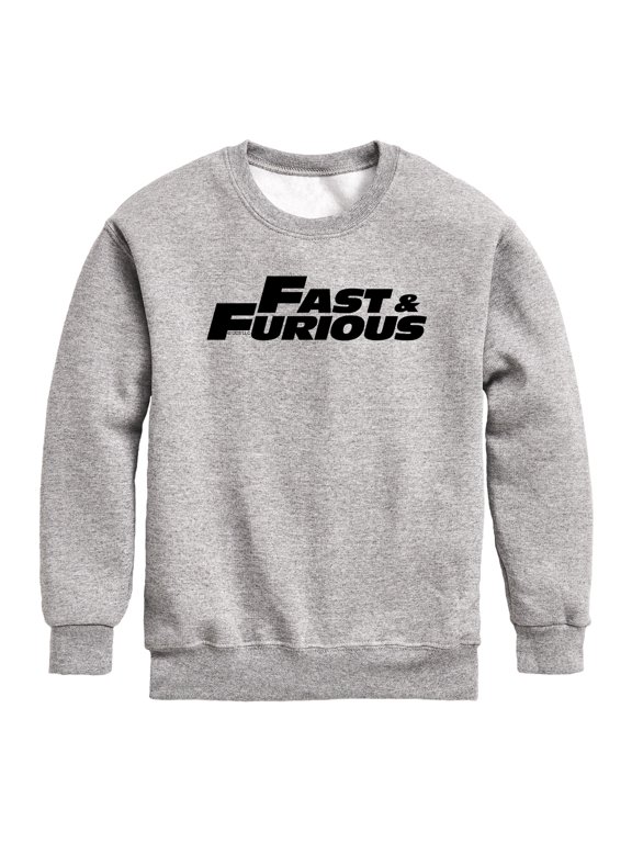 - Fast & Furious Logo Flat Boys' Graphic Long Sleeve Fleece Sweatshirt