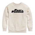 thumbnail image 1 of Fast & Furious - Logo Black - Youth Boys Crew Fleece Sweatshirt, 1 of 4