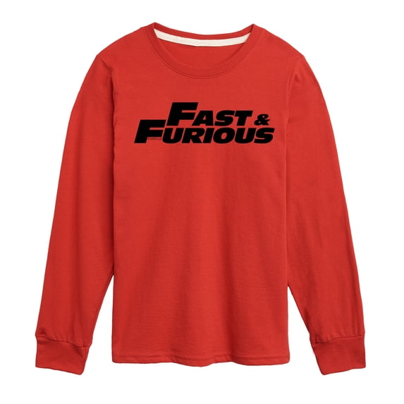 Fast & Furious - Logo Black - Youth Boys Long Sleeve Graphic T-Shirt