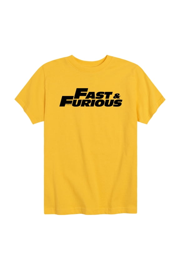 - Fast & Furious Logo Flat - Youth Boys Short Sleeve Graphic T-Shirt