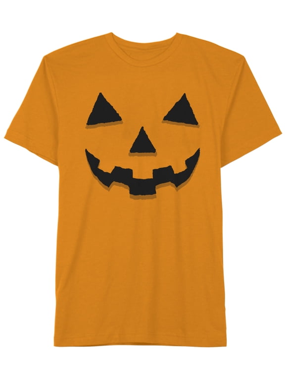 - Halloween Pumpkin Face Men's Short Sleeve Graphic T-Shirt