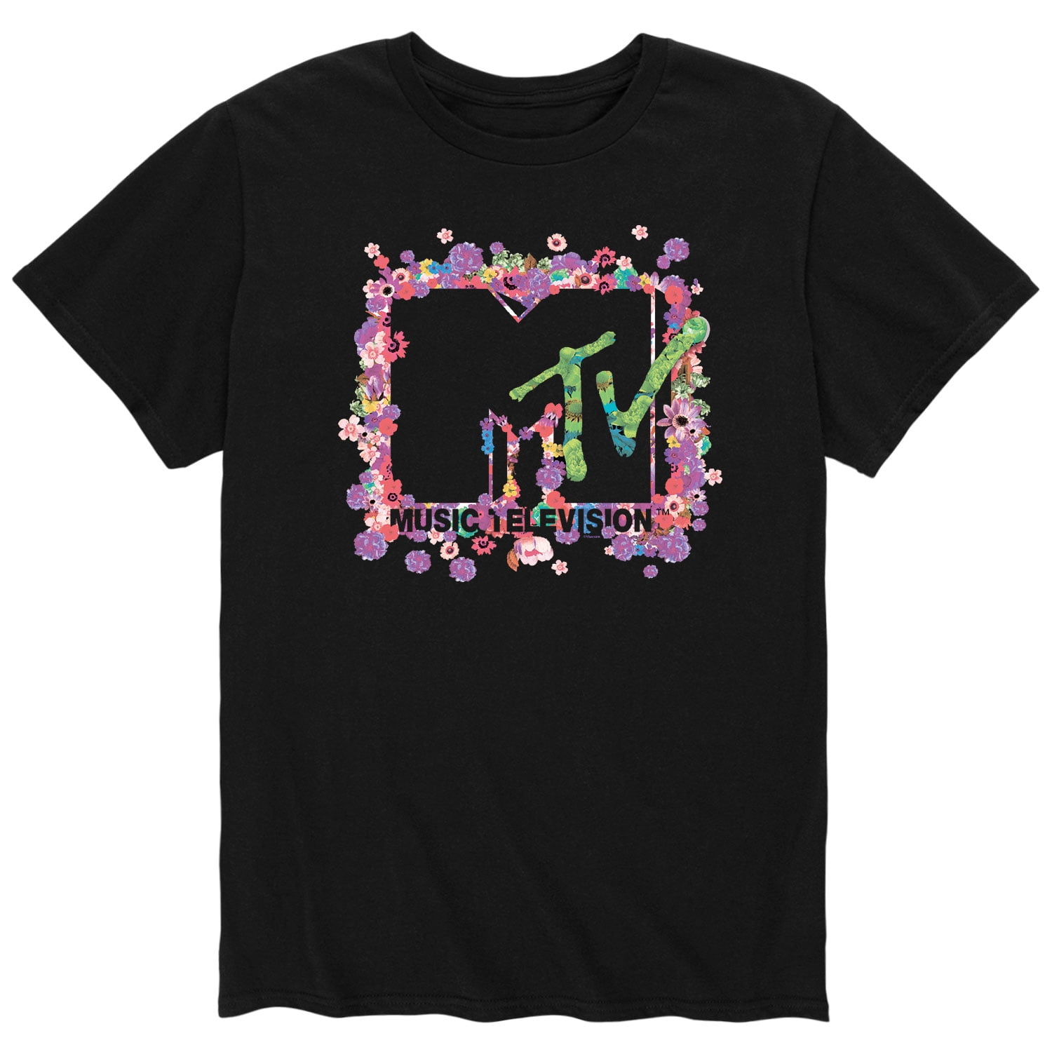 Hybrid Apparel MTV Floral Logo Men's Short Sleeve Graphic TShirt