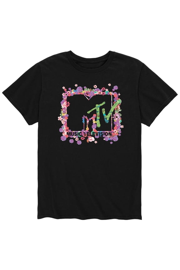 Hybrid Apparel - MTV Floral Logo - Men's Short Sleeve Graphic T-Shirt