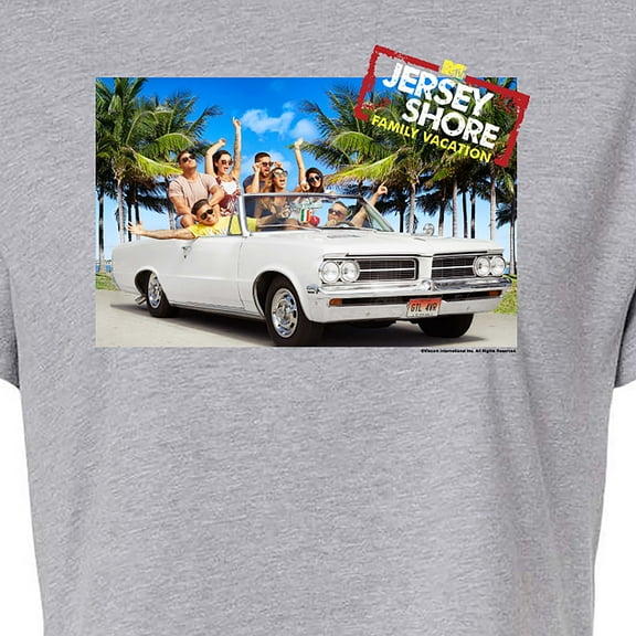 Hybrid Apparel - MTV - Jersey Shore - Family Vacation  - Juniors Cropped Cotton Blend T-Shirt