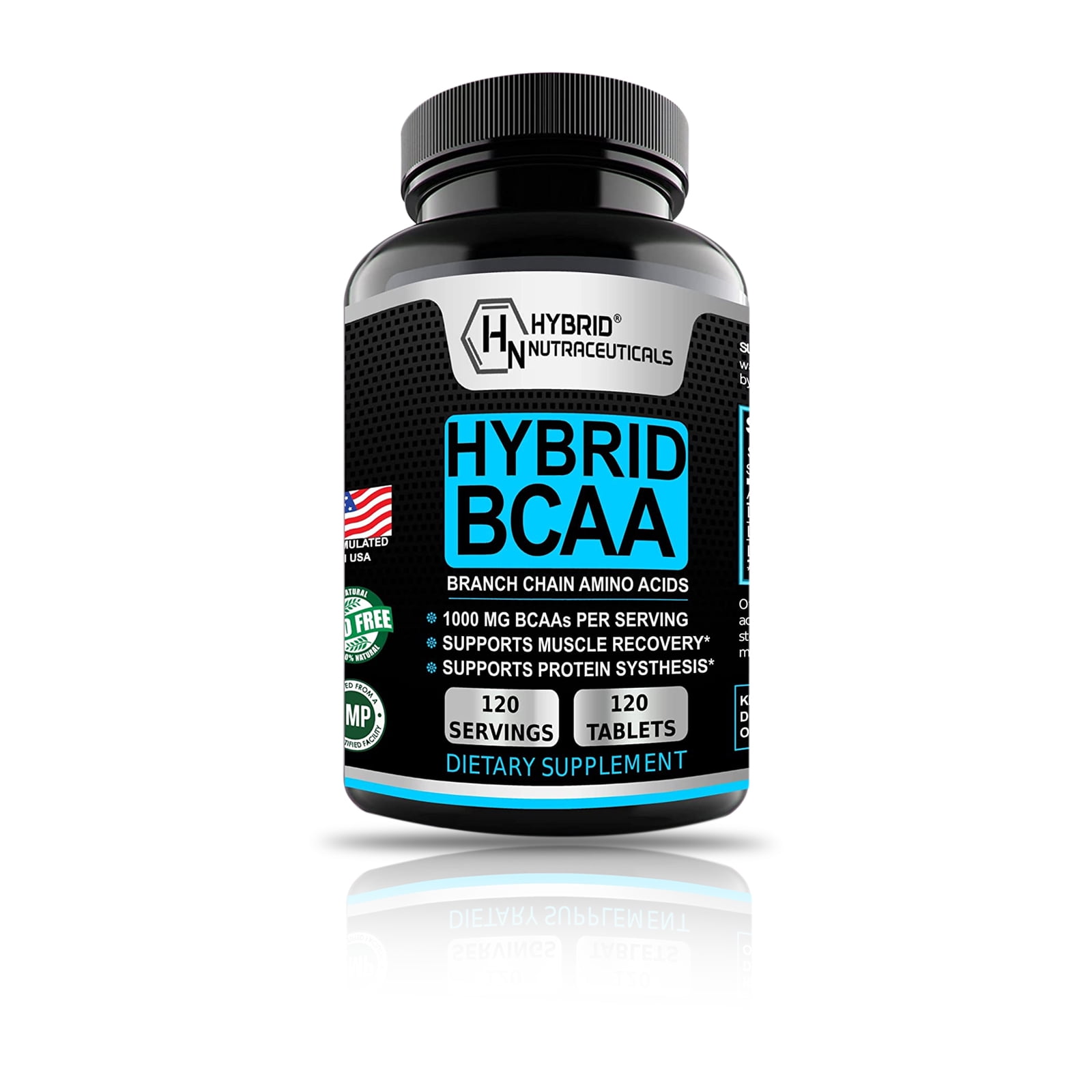 Hybrid BCAA 1000mg BCAAs Amino Acids Supplements 211 LLeucine, LIsoleucine and LValine