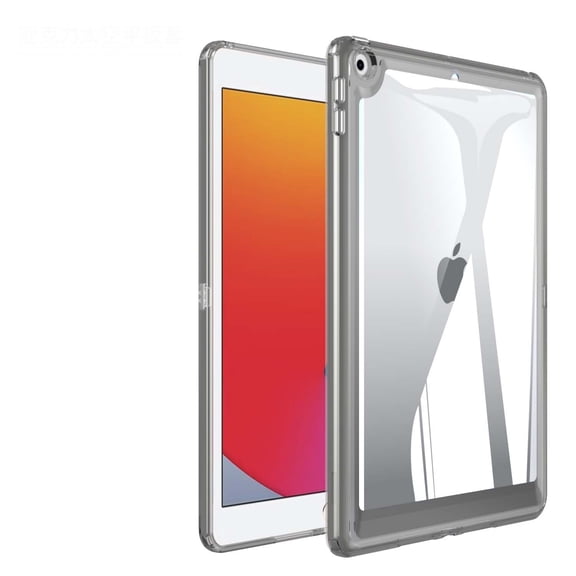 Hybrid Back Case for Apple iPad 10th Gen,Slim&Light, - Ultra Slim Clear Transparent Rugged Back Cover with Shockproof Resistant Flexible Soft Transparent TPU Bumper,Grey