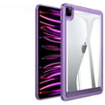 thumbnail image 1 of Hybrid Back Case for iPad Pro 10.5,Slim&Light, - Ultra Slim Clear Transparent Rugged Back Cover with Shockproof Resistant Flexible Soft Transparent TPU Bumper,Deeppurple, 1 of 7