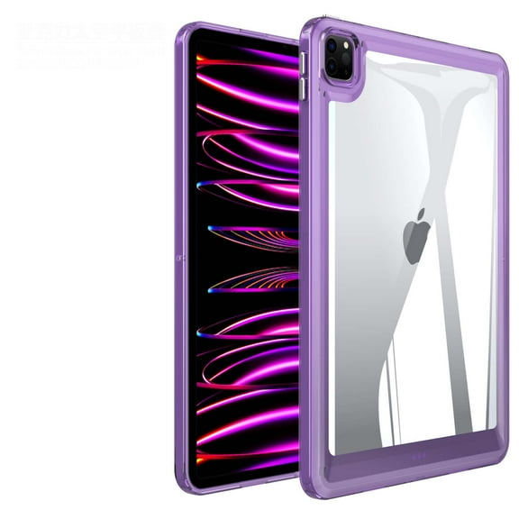 Hybrid Back Case for iPad Pro 10.5,Slim&Light, - Ultra Slim Clear Transparent Rugged Back Cover with Shockproof Resistant Flexible Soft Transparent TPU Bumper,Deeppurple