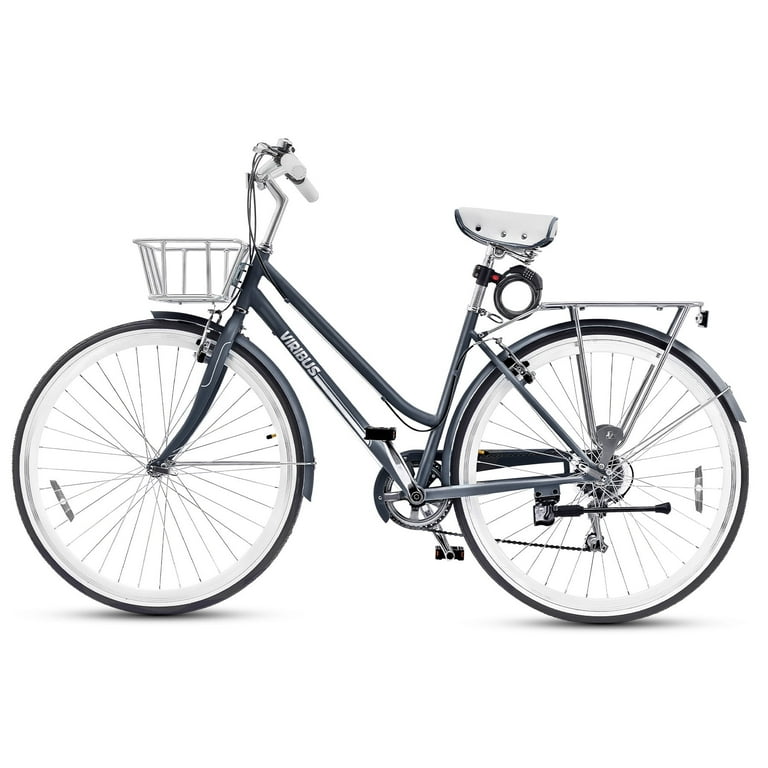 Hybrid Bike, 700c City Commute Cruiser Bike with 7 Speed