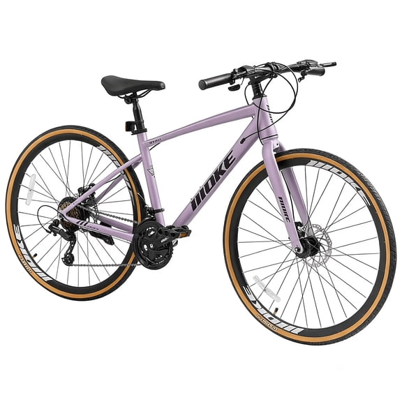 Hybrid Bikes for Women, Akaber Adults Road Bike, 24-Speed 700C Lightweight Womens Bicycles, Purple