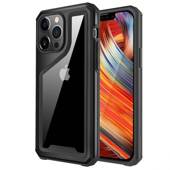 Hybrid Case Compatible with Apple iPhone XR Clear Hybrid Aluminum Alloy Protective Shockproof Hard Back Dual Layer Thick Bumper Frame Cover [ Black ]