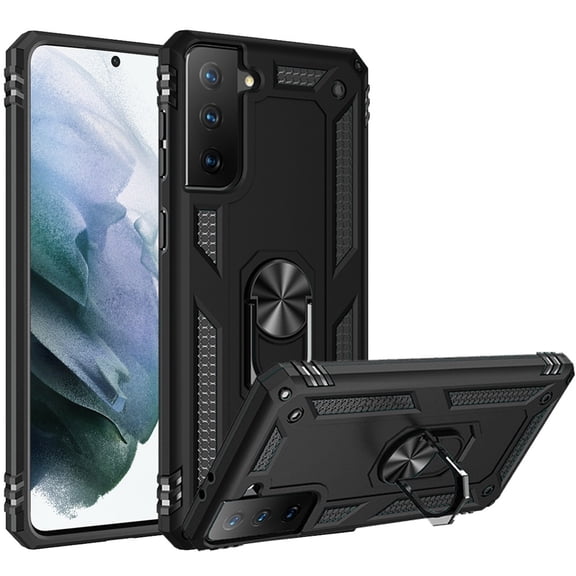 Hybrid Case Cover for Samsung Galaxy S22 - Metal Ring Kickstand Shockproof Armor