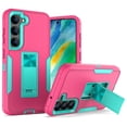 thumbnail image 1 of Hybrid Case for Galaxy S24 Plus, Protective Slim Cover Heavy Duty Rugged Shockproof with Kickstand Support Magnetic Car Mount Hard PC Armor Case for Samsung S24 Plus,Rose+Mint, 1 of 7