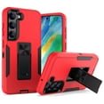 thumbnail image 1 of Hybrid Case for Galaxy S24 Plus, Protective Slim Cover Heavy Duty Rugged Shockproof with Kickstand Support Magnetic Car Mount Hard PC Armor Case for Samsung S24 Plus,Red+Black, 1 of 7