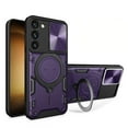 thumbnail image 1 of Hybrid Case for Samsung Galaxy A15, with Rotating Stand Ring Magnetic Magnet Drop Protection Rugged Cover Heavy Duty Phone Case for Samsung Galaxy A15 - Purple, 1 of 11
