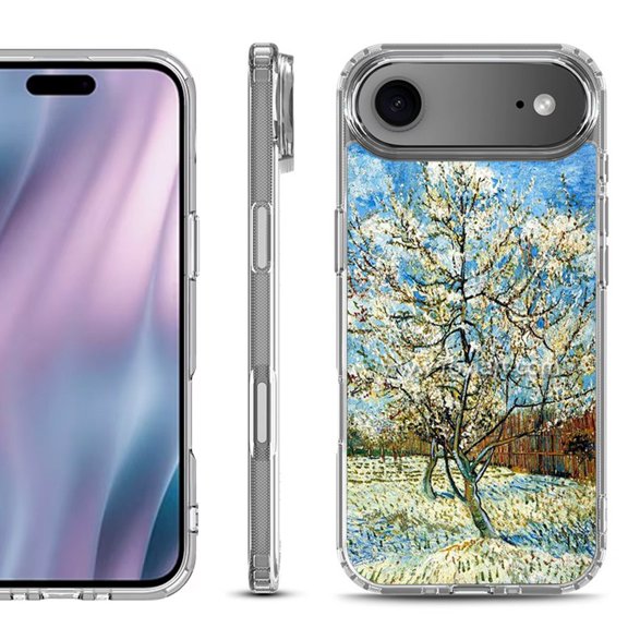 Shockproof Protective Phone Case for iPhone Air, by OneToughShield - Peach Tree Blossom
