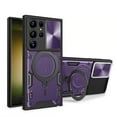 thumbnail image 1 of Hybrid Case for Samsung Galaxy S21 Ultra, with Rotating Stand Ring Magnetic Magnet Drop Protection Rugged Cover Heavy Duty Phone Case for Samsung Galaxy S21 Ultra - Purple, 1 of 11