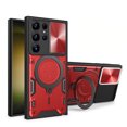 thumbnail image 1 of Hybrid Case for Samsung Galaxy S23 Ultra, with Rotating Stand Ring Magnetic Magnet Drop Protection Rugged Cover Heavy Duty Phone Case for Samsung Galaxy S23 Ultra - Red, 1 of 11