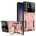 thumbnail image 1 of Hybrid Case for Samsung Galaxy S24, 360 Rotating Kickstand Case with Wireless Charging MagSafe Shockproof Military Grade Drop Protection Phone Case Cover for Galaxy S24 - Rosegold, 1 of 8