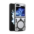 thumbnail image 1 of Hybrid Case for Samsung Galaxy Z Flip 6, with Rotating Stand Ring Magnetic Magnet Drop Protection Rugged Cover Heavy Duty Phone Case for Samsung Galaxy Z Flip 6 - Silver, 1 of 11