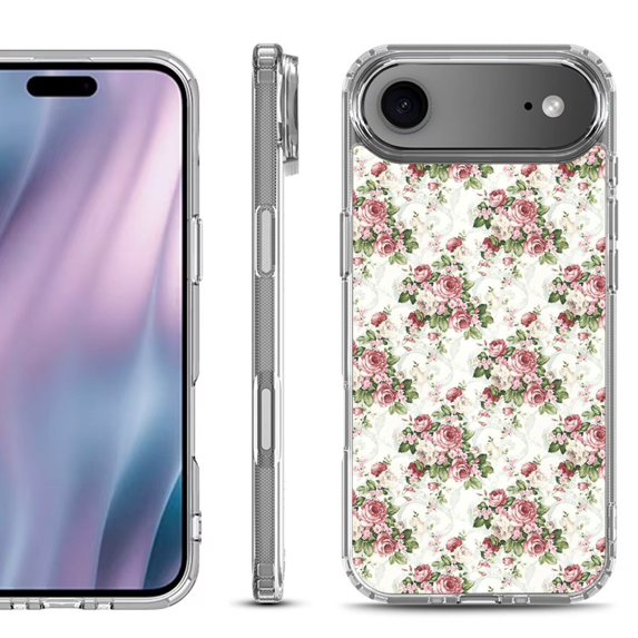 Shockproof Protective Phone Case for iPhone Air, by OneToughShield - Floral/Rose