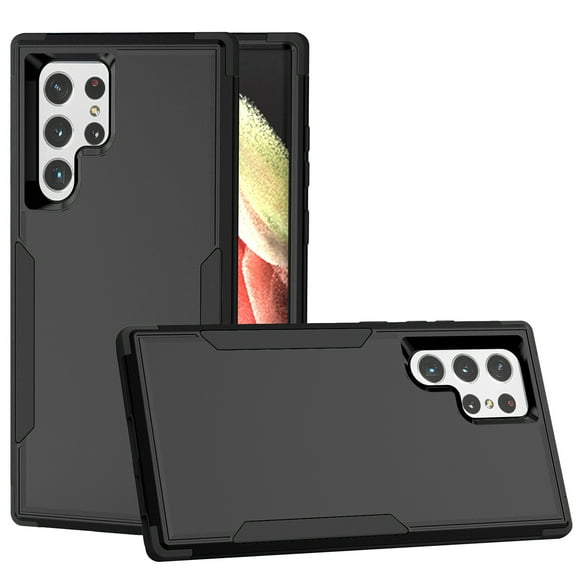 Hybrid Case for Samsung Galaxy S23 Ultra 6.8"  Rugged Shockproof Anti-Scratch Anti-Fingerprint Protective Cover for Samsung S23 Ultra 6.8 Inch,Black