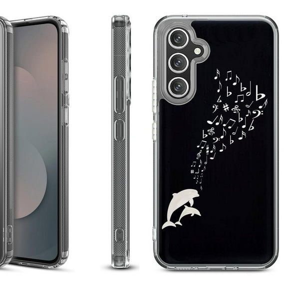 Shockproof Protective Phone Case Cover for Samsung Galaxy S25 FE, by OneToughShield - Dolphin Music