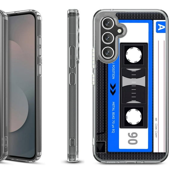 Shockproof Protective Phone Case Cover for Samsung Galaxy S25 FE, by OneToughShield - Cassette Blue