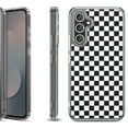 thumbnail image 1 of Shockproof Protective Phone Case Cover for Samsung Galaxy S25 FE, by OneToughShield - Checker B/W, 1 of 5