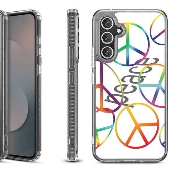 Shockproof Protective Phone Case Cover for Samsung Galaxy S25 FE, by OneToughShield - Colorful Peace