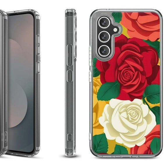 Shockproof Protective Phone Case Cover for Samsung Galaxy S25 FE, by OneToughShield - Radiant Rose