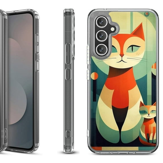 Shockproof Protective Phone Case Cover for Samsung Galaxy S25 FE, by OneToughShield - Cute Cats