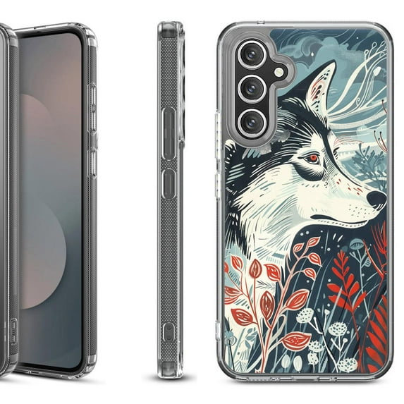 Shockproof Protective Phone Case Cover for Samsung Galaxy S25 FE, by OneToughShield - Calm Husky