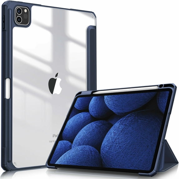 Hybrid Case for iPad Air 11 inch M4/M3/M2 (2026/2025/2024), Auto Wake/Sleep, Flip Stand Folio Cover w Pencil Holder
