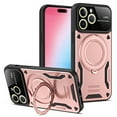 thumbnail image 1 of Hybrid Case for iPhone 13 Pro Max, 360 Rotating Kickstand Case with Wireless Charging MagSafe Shockproof Military Grade Drop Protection Phone Case Cover for iPhone 13 Pro Max - Rosegold, 1 of 7
