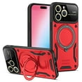 thumbnail image 1 of Hybrid Case for iPhone 15 Pro, 360 Rotating Kickstand Case with Wireless Charging MagSafe Shockproof Military Grade Drop Protection Phone Case Cover for iPhone 15 Pro - Red, 1 of 7