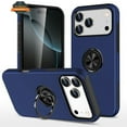 thumbnail image 1 of Hybrid Case with 360° Metal Ring Kickstand Slim Hard Back for Apple iPhone 17 Pro phone Cover - Blue, 1 of 7