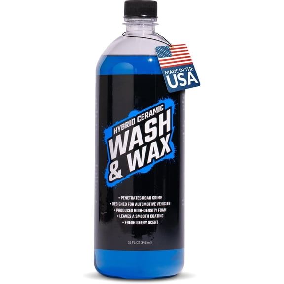 Hybrid Ceramic Wash & Wax Concentrate - Extra Thick Foaming Shampoo & Wash Soap with Wax Protection - for Cannon - 32 oz.
