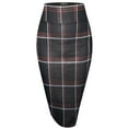 thumbnail image 1 of Hybrid & Company Plaid Womens Pencil Skirt for Office Wear, 1 of 3