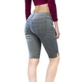 thumbnail image 1 of Hybrid & Company Women's 11.5 inch Inseam Stretchy Denim Bermuda City Short, 1 of 3