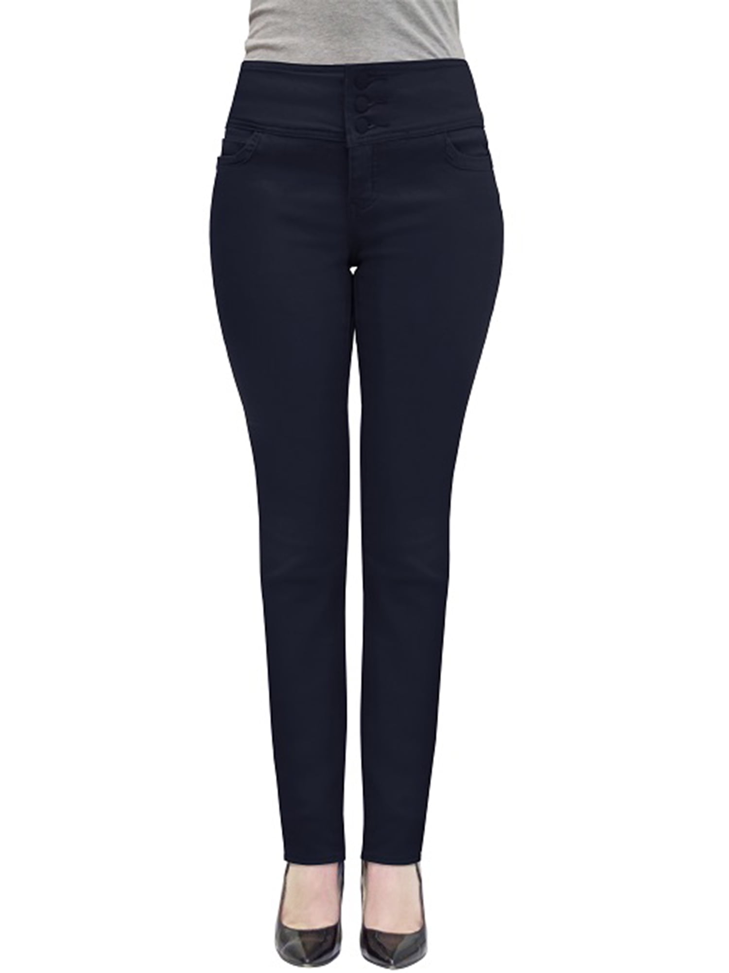 Plus Women's Long Inseam Butt Lift Stretch Jeans main image 1