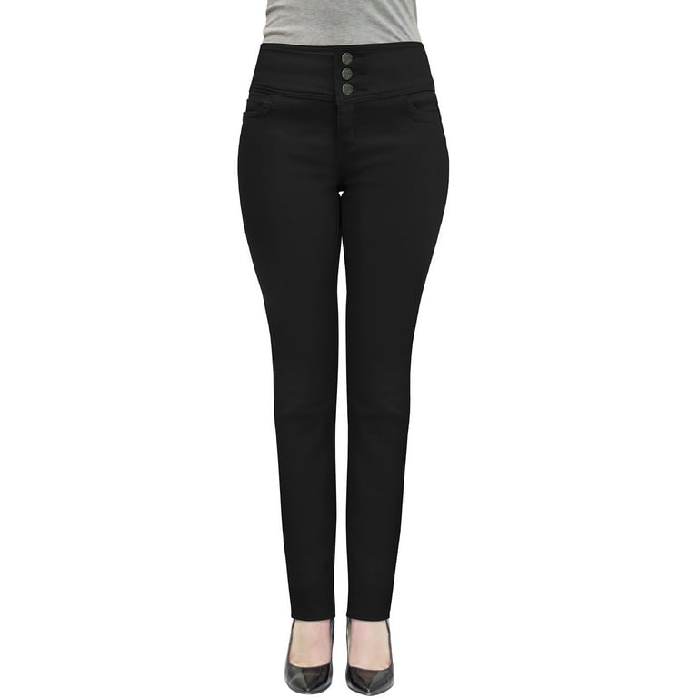 Women's High Waist Butt-Lifting Skinny Jeans Juniors Slim Fit Tapered Jean  Casual Comfort Pencil Jeggings Denim Pants (X-Small,Black)