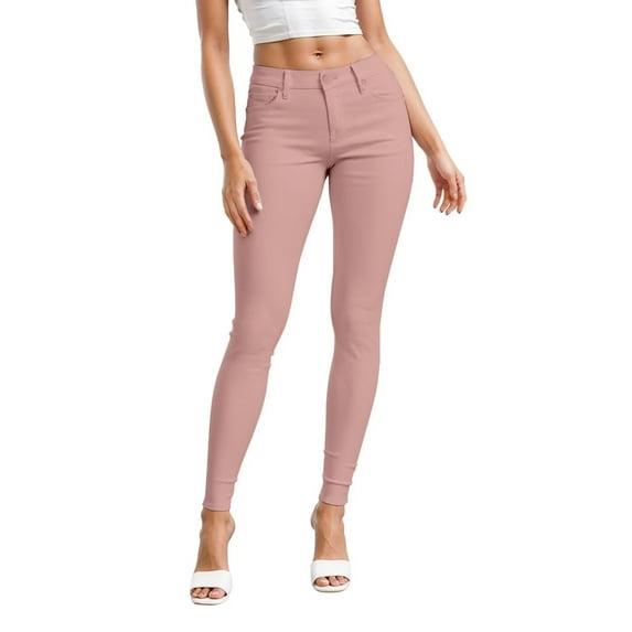 Hybrid & Company Women's Hyper Ultra Stretch Comfy Skinny Pants,DUSTY ROSE 1X