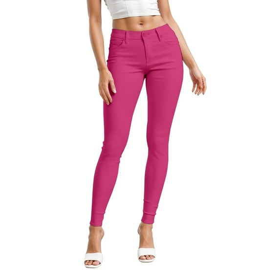 Hybrid & Company Women's Hyper Ultra Stretch Comfy Skinny Pants,FUCHSIA XL