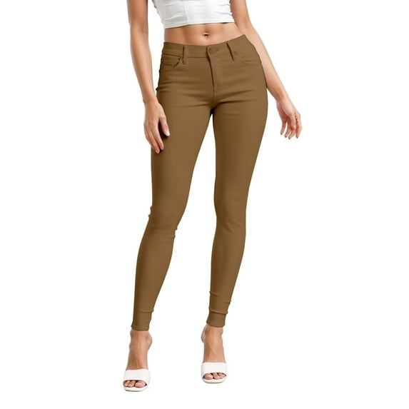 Hybrid & Company Women's Hyper Ultra Stretch Comfy Skinny Pants,TOBACCO 3X